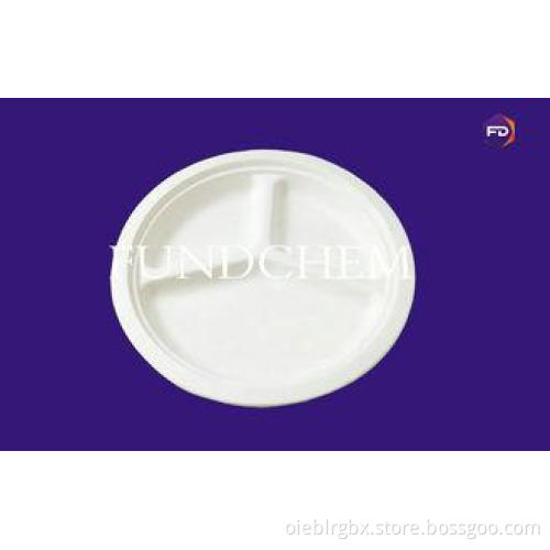 Bleaching 10 Inches Three Spaces Bio Degradable Plates For